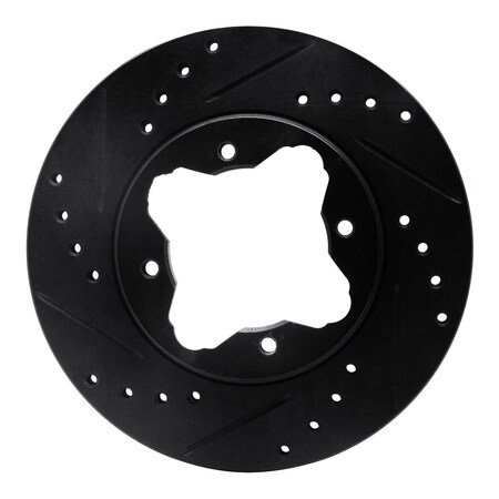 Dynamic Friction Co BRAKE ROTOR DRILLED AND SLOTTED BLACK 633-59017L