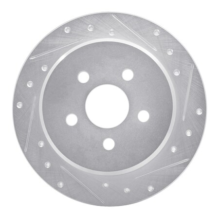 Dynamic Friction Co DFC Brake Rotor - Drilled and Slotted - Silver 631-39014R
