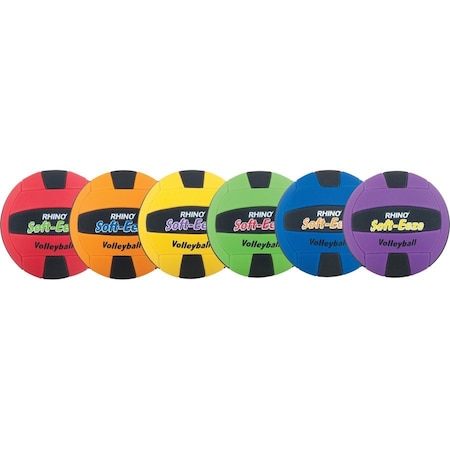 Champion Sports Rhino Skin Softeeze VolleyBall, 6 Crs, PK6 RS2SET