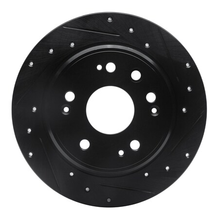 Dynamic Friction Co DFC Brake Rotor - Drilled and Slotted - Black 633-59046R
