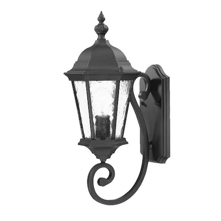 Homeroots One Light Matte Black Carousel Lantern Wall Light 398609