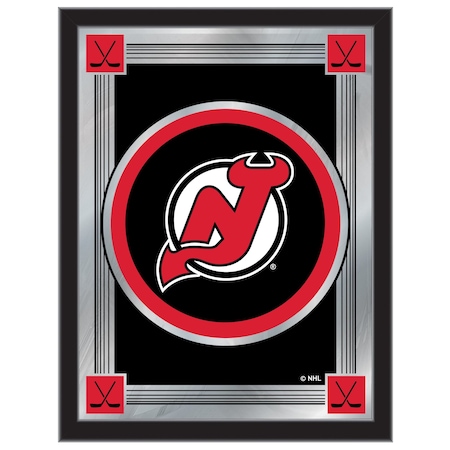 Holland Bar Stool Co New Jersey Devils 17" x 22" Logo Mirror MLogoNJDevl