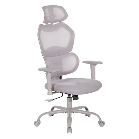 Office Star Products Ventilated Seating Ventilated Seating Office Chair, Grey Mesh EM14622HR-2