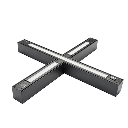 Keystone Linear Arch Fixture with Direct & Indirect Lighting | X | Power and Color Selectable| Black | 0-10V KT-LALED50PS-XA-8CSF-VDIM-B