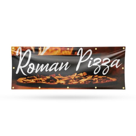 Signmission Roman Pizza, 48 Inch x 120 Inch, Vinyl Banner B-120-30839