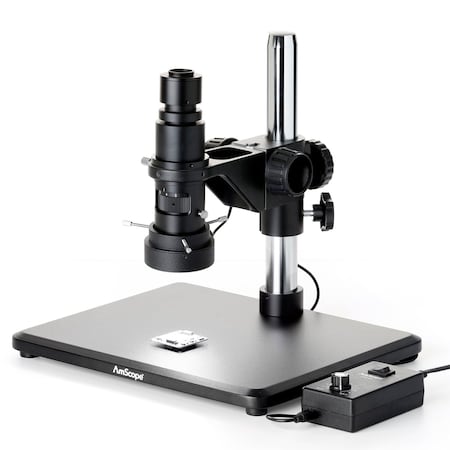 Amscope H800 Zoom Inspection Stereo Microscope 0.7X-5X w/96-LED Ring Light + 1080P 5MP HDMI Auto-focus Came H800-96S-AF25