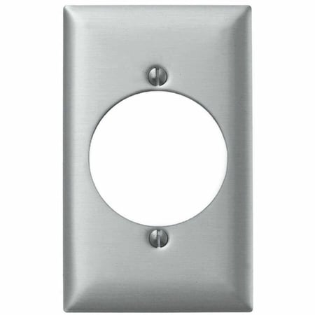 Hubbell Wiring Device-Kellems Wallplates and Boxes, Metallic Plates, 1- Gang, 1) 2.15" Opening, Standard Size, Aluminum SA723