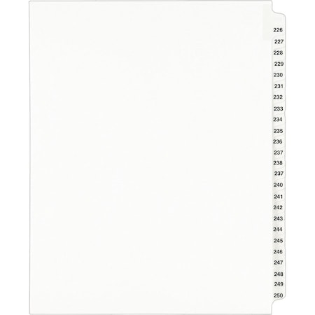 Avery Index, Legal, Sdtab, 226-250 25PK AVE01339
