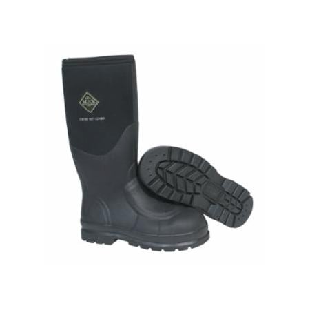 Muck Chore Classic Work Boots with Steel Toe, Size 14, Neoprene/Nylon, Black 617-CHS-000A-BLK-140