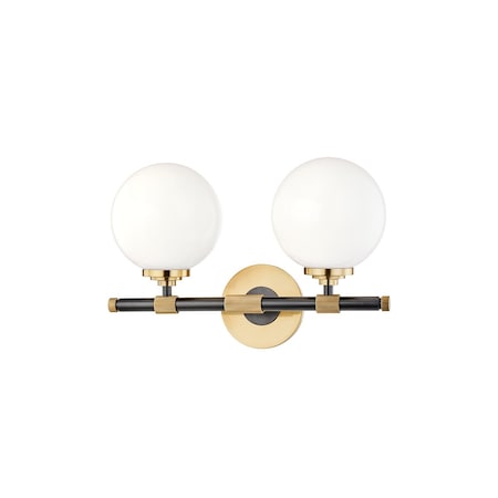 Hudson Valley Lighting Bowery 2 Light Bath And Vanity 15 In. Aged Old Bronze 3702-AOB