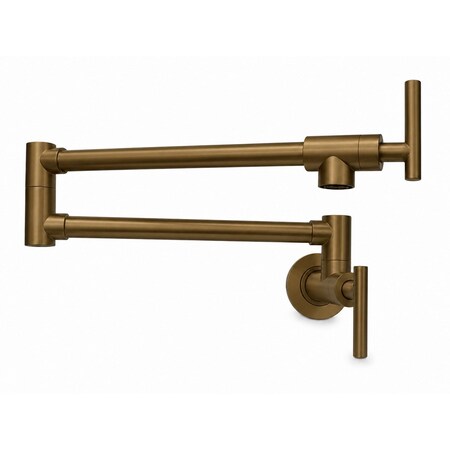 Anzzi Braccia Series 24" Wall Mounted Pot Filler in Champagne Bronze KF-AZ258CB