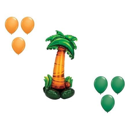 Loonballoon 56 Inch AirLoonz Palm Tree Air-Fill Balloon Medium Shape Set 6x latex 97145
