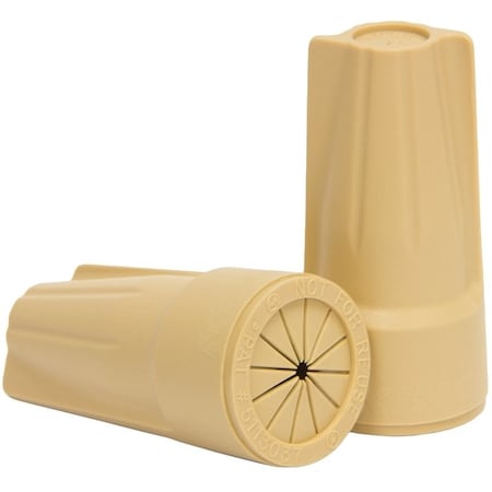 King Innovation Dryconn Series Wire Connector, 22 to 6 AWG Wire, Copper Contact, Tan 20101