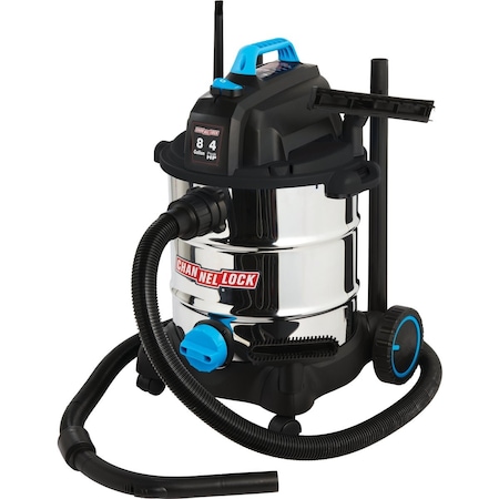 Channellock 8 Gal. 4.0-Peak HP Stainless Steel Wet/Dry Vacuum VS810WD.CL