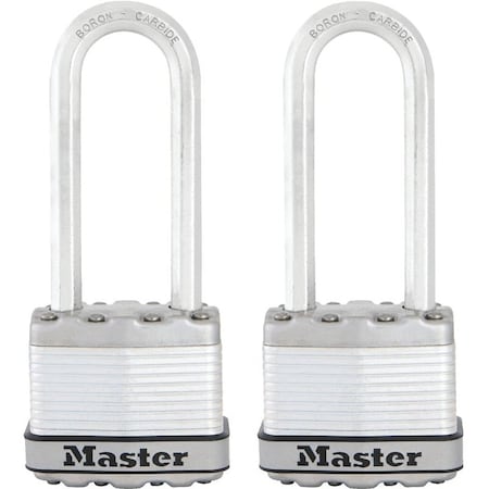 Master Lock Magnum Series Padlock, Keyed Alike Key, 516 in Dia Shackle, 212 in H Shackle M1XTLJ