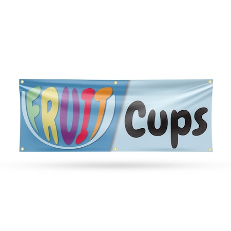 Signmission Fruit Cups, 24 Inch x 72 Inch, Vinyl Banner B-72-30663