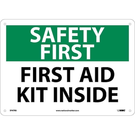 Nmc Safety First Aid Kit Inside Sign, SF47RB SF47RB