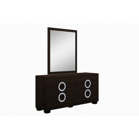 Homeroots 31" Refined Wenge High Gloss Dresser 329654