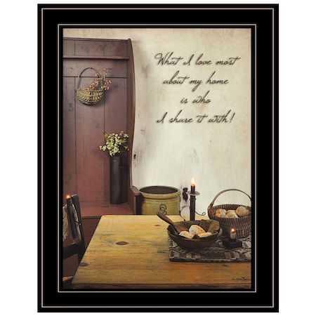 Homeroots What I love Most 3 Black Framed Print Kitchen Wall Art 404661