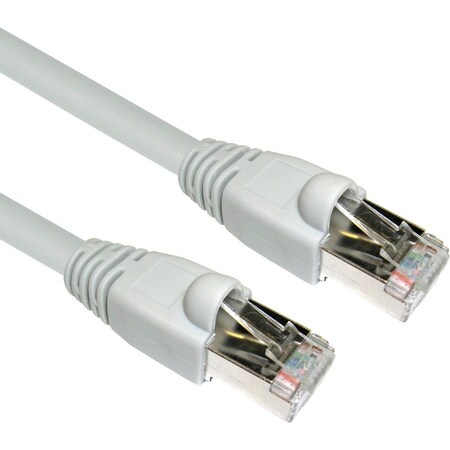 Cable Wholesale CableWholesale  Shielded Cat6a Gray Ethernet Patch Cable  Snagless Molded Boot  500 MHz  100 foot 13X6-521HD