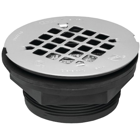 Oatey Shower Drain, ABS, Black, For: 2 in SCH 40 DWV Pipes 42084