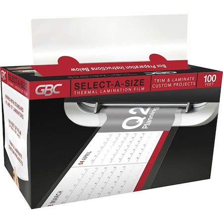 Gbc Select-A-Size Lamination, 100 ft. Roll 39069