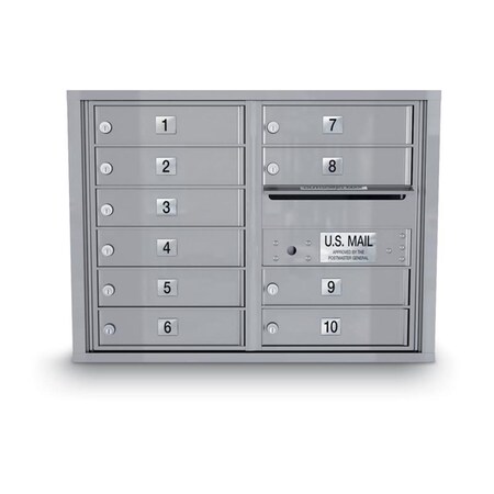 Postal Products Unlimited 10-Door Standard 4C Mailbox, 118 N1034006