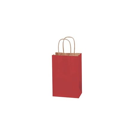 Bubblefast 250-5 1/2 x 3 1/4 x 8 3/8'' Red Tinted Shopping Bags, 250PK BFBGS114R