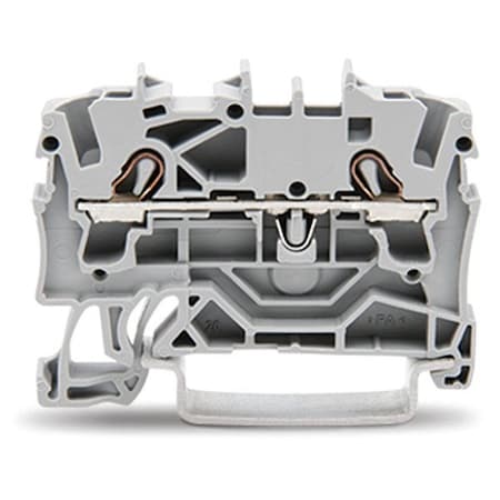Wago Terminal Block, 1.9" L, 1.55" W, 800V, Gray 2002-1209