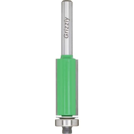 Grizzly Flush Trim Bit, 1/4" Shank, 1/2" Dia. C1080