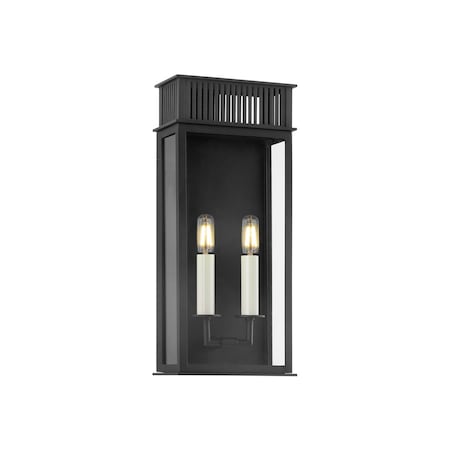 Troy Lighting Gridley 2 Light Exterior 7.75 In. Textured Black B6018-TBK