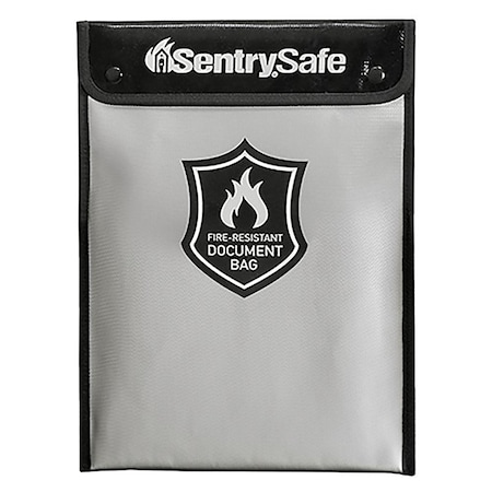 Sentry Safe Document Bag, 01 cuft Capacity, 15 in H x 11 in W x 112 in D Exterior, Yes, Zipper, Snap Lock FBWLZ0
