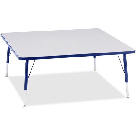 Jonti-Craft Berries Square Activity Table, 48 in. x 48 in., E-height, Freckled Gray/Blue/Gray 6418JCE003