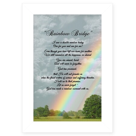 Homeroots Rainbow Bridge 2 White Framed Print Wall Art 405403