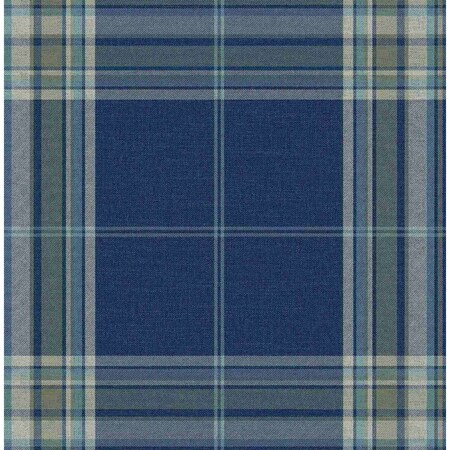 A-Street Prints Westley Navy Plaid Wallpaper 4147-27386