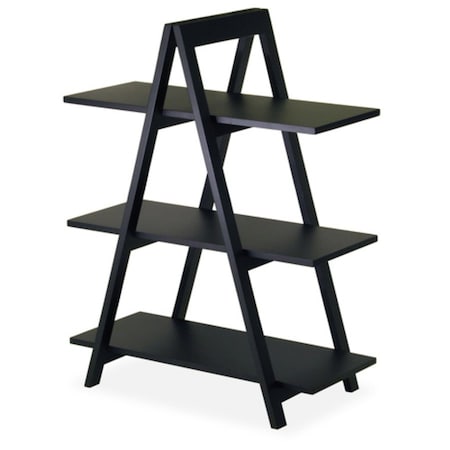 Winsome 20130 Black Beechwood A-FRAME SHELF 3-TIER 20130