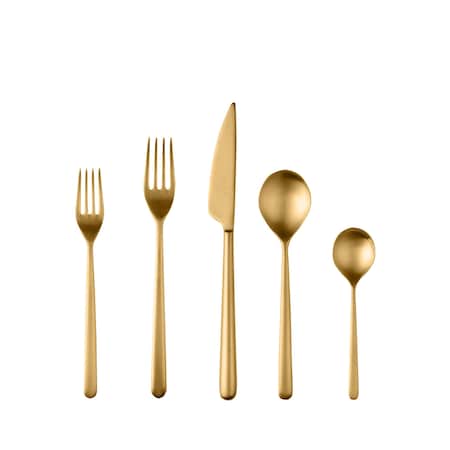 Mepra Linea Flatware Set - 20 Pieces - Ice Gold 108122020