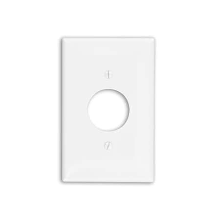 Leviton Receptacle Wallplate, Midway Size, Gang 1, White PJ7-W