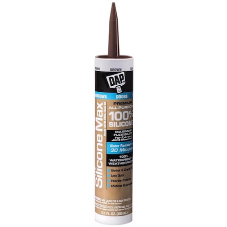Dap Silicone Max Brown Silicone All Purpose Sealant 10.1 oz 7079808788