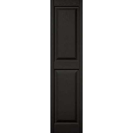 Builders Edge 15''x59'' Black Panel Shutter, 2PK 43140059002