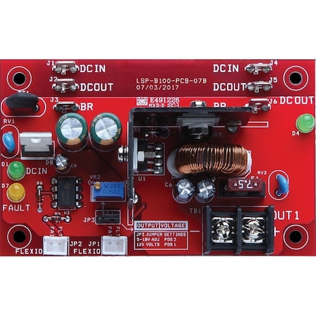 Hanchett Entry Systems SecondaryVage Module, 12/24VDC input, 12VDC Fixed Output, 5-8VDC Adjustable Output, 4A, UL B100