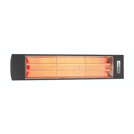 Eurofase SS 39in Dual Element 4000W 208V Heater, Black, Standard Decor Plate EF40208B