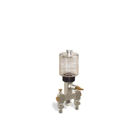 Oil-Rite 9 oz Capacity Multiple Feed Manual Lubricator with Polycarbonate Reservoir - 2 B3193-00902B111GW