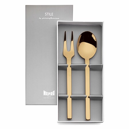 Mepra Stile Gold By Pininfarina Serving Set - 2 Pcs. 107544210O