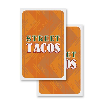 Signmission Street Tacos, Vinyl Decals Only 24 Inch x 36 Inch, Vinyl Decal, 2PK DSB-2436-2PACK-30425
