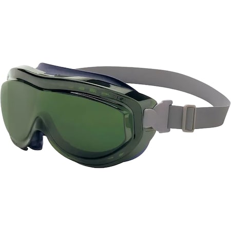 Uvex Flex Seal Indirect Vent Over The Glasses Goggles w/Blue Low Profile Frame, Shade 5 treme Anti-Fog Le S3435X