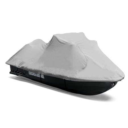 Pyle Heavy Duty Jetski Storage Cover - 118 in to 126 in Marine Grade, Waterproof, Air Vents, Elastic Cord PCVJS12