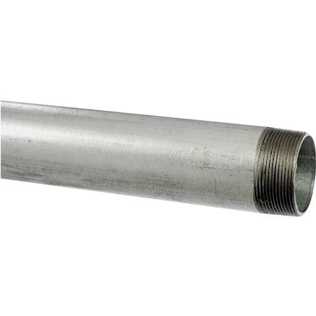 Kloeckner Metals Pipe, 2 in, 21 ft L, Threaded GALV 2