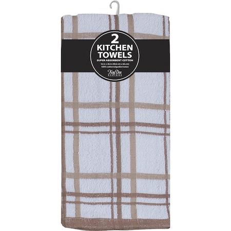 Kay Dee Designs Taupe Terry Kitchen Towel, 2PK R6438