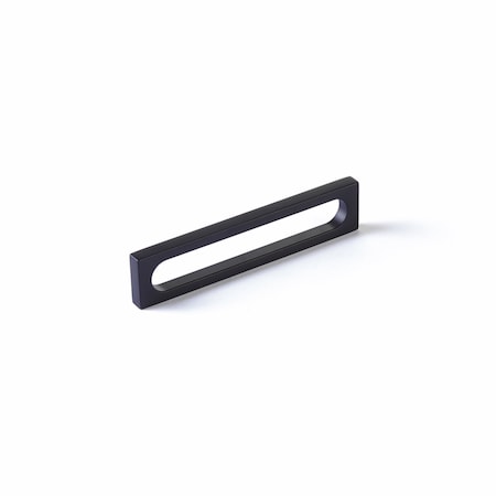 Schaub 5-3/8in Cafe Modern Oval Slot Cabinet Pull with 5in Center to Center Matte Black Finish 10033-MB